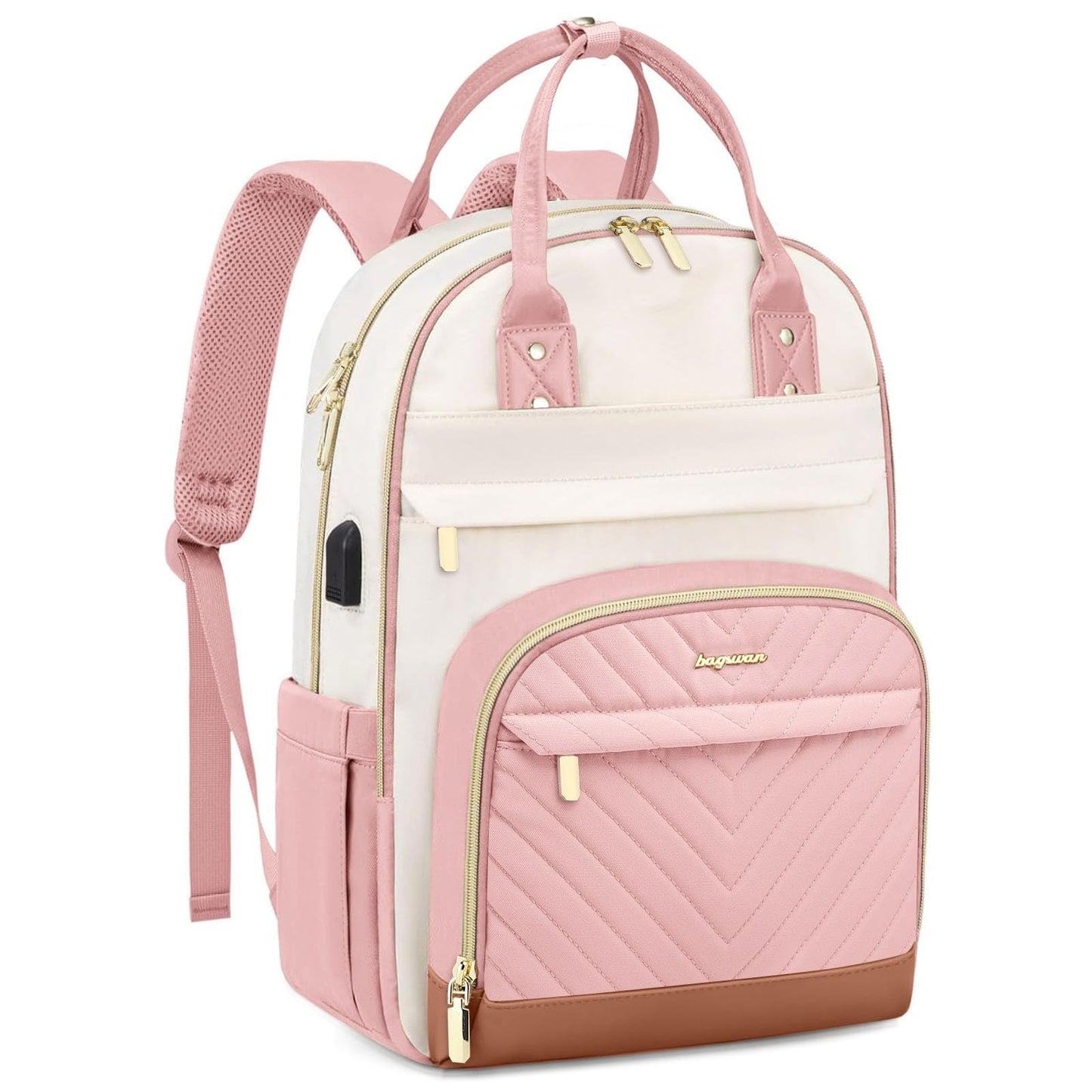 Stylish Waterproof School Backpack for Women & Teens 15.6" Laptop Bag with USB8