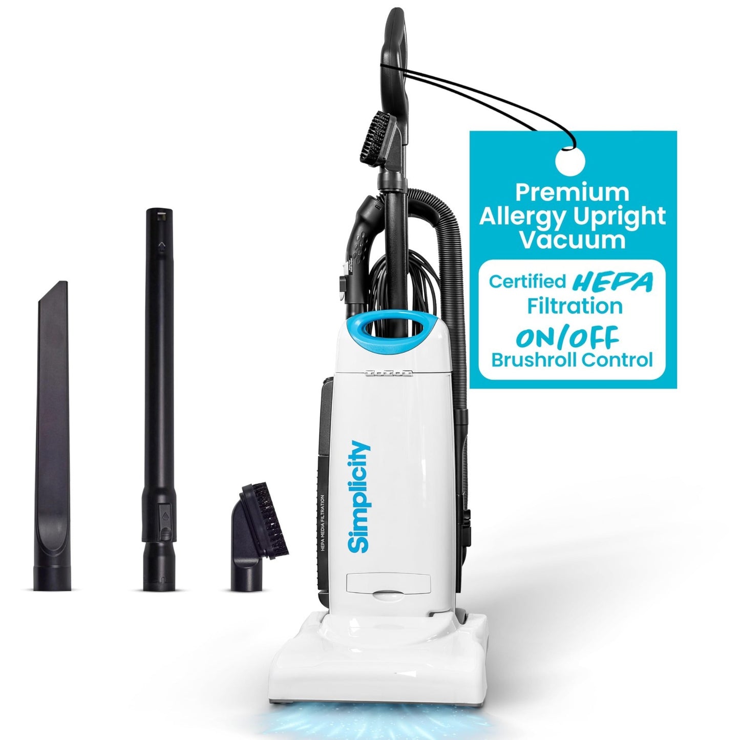 Allergy Upright Vacuum Cleaner - Multi-Surface, HEPA Filter, Pet Hair Pickup, Ba6