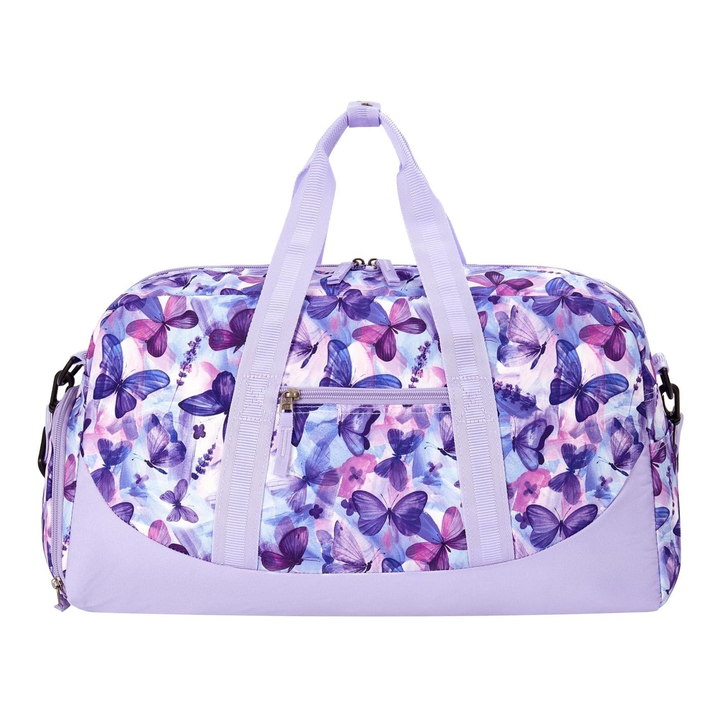Girls Butterfly Duffle Bag - Large Overnight Travel Bag with Shoes Compartment,5