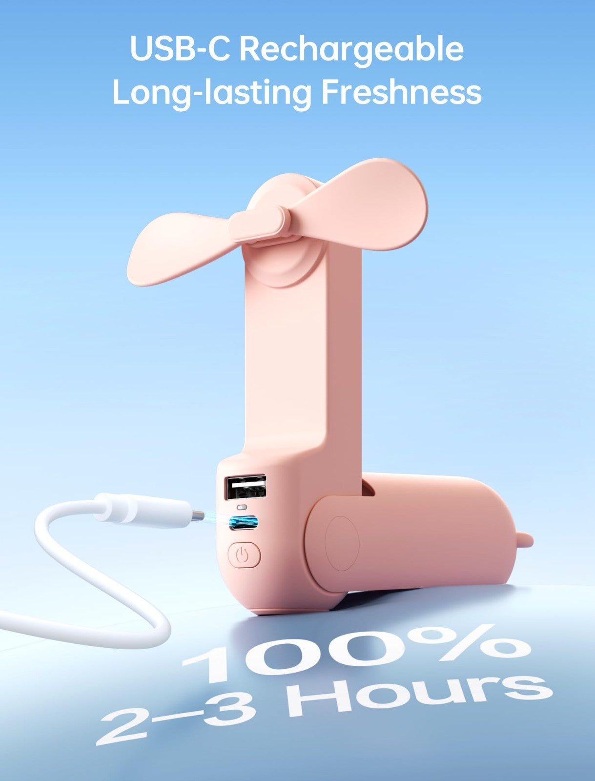 3 in 1 Portable Fan with Power Bank & Flashlight | 19H Cooling, USB Rechargeable7