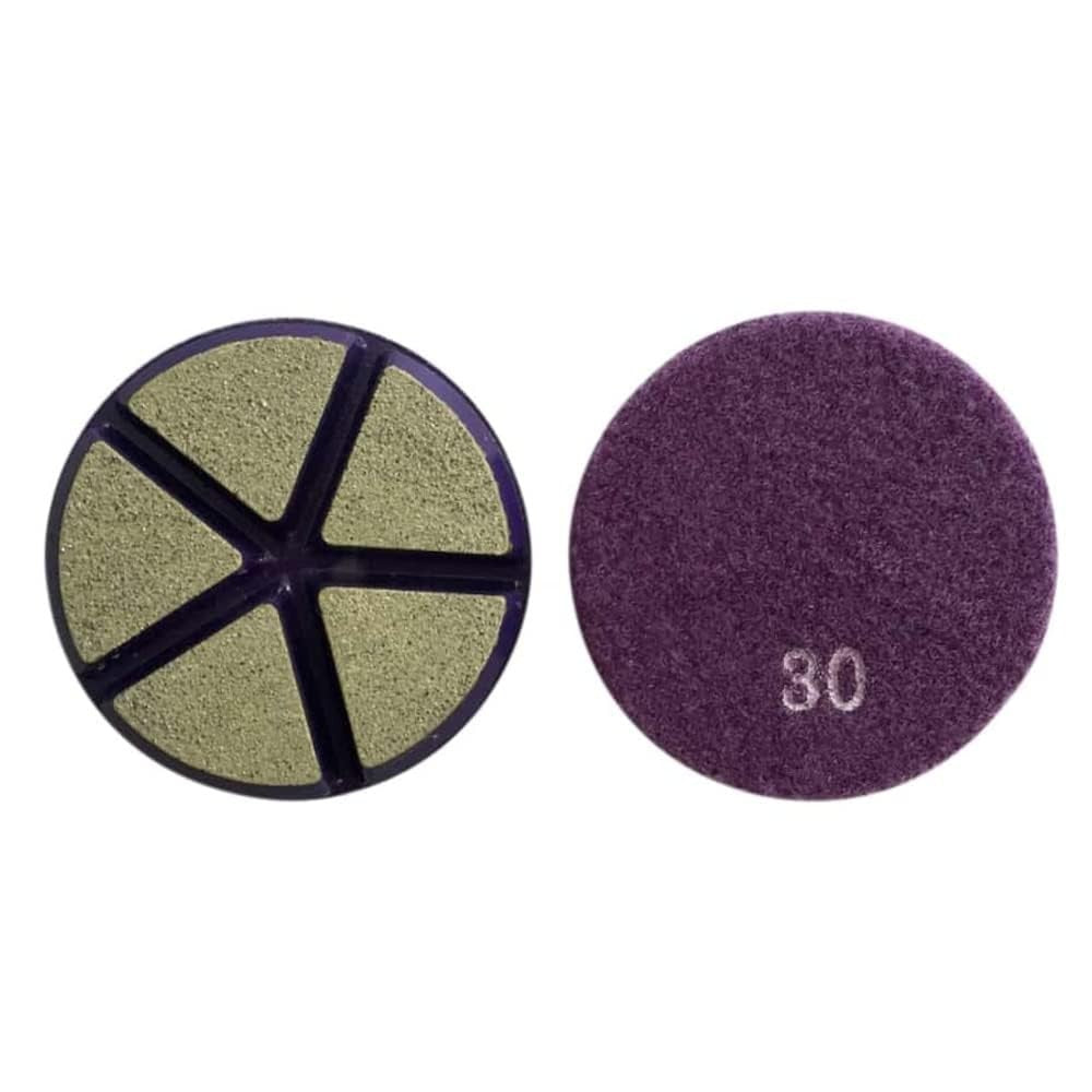 3" Ceramic Diamond Polishing Pads - #30 Grit, Wet/Dry, Fast Scratch Removal, 3-P2