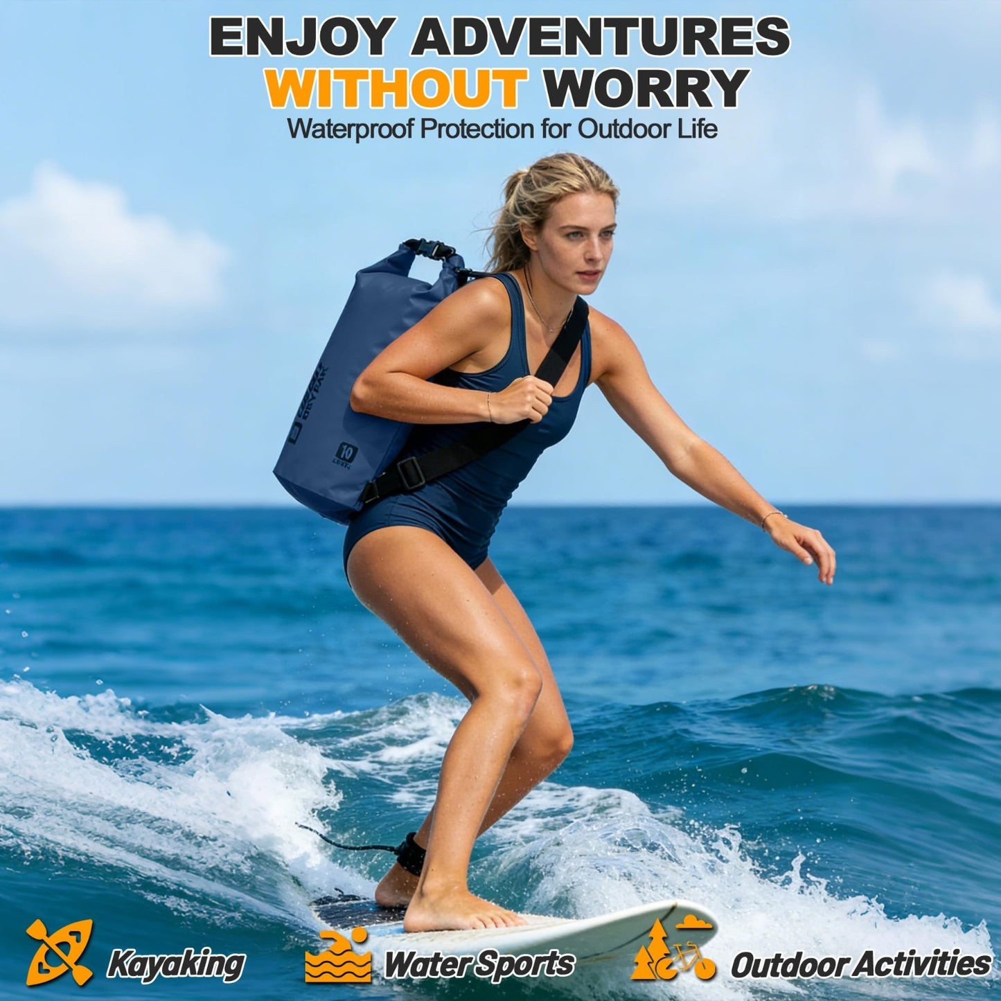 Waterproof Dry Bag 5L/10L/20L/30L/40L - Lightweight Roll Top Backpack for Travel6