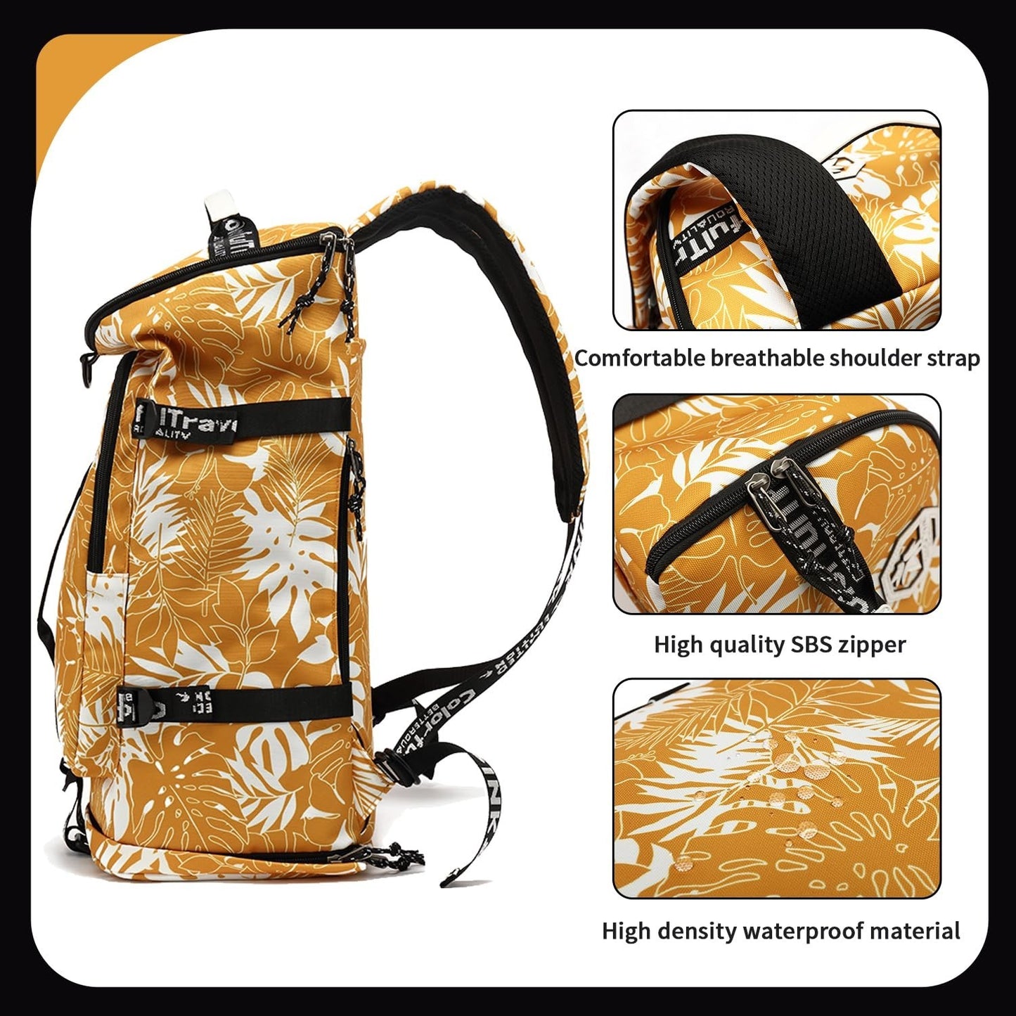 Waterproof Gym Duffel Backpack with Shoe Compartment, 4 Carry Methods, Sports &8