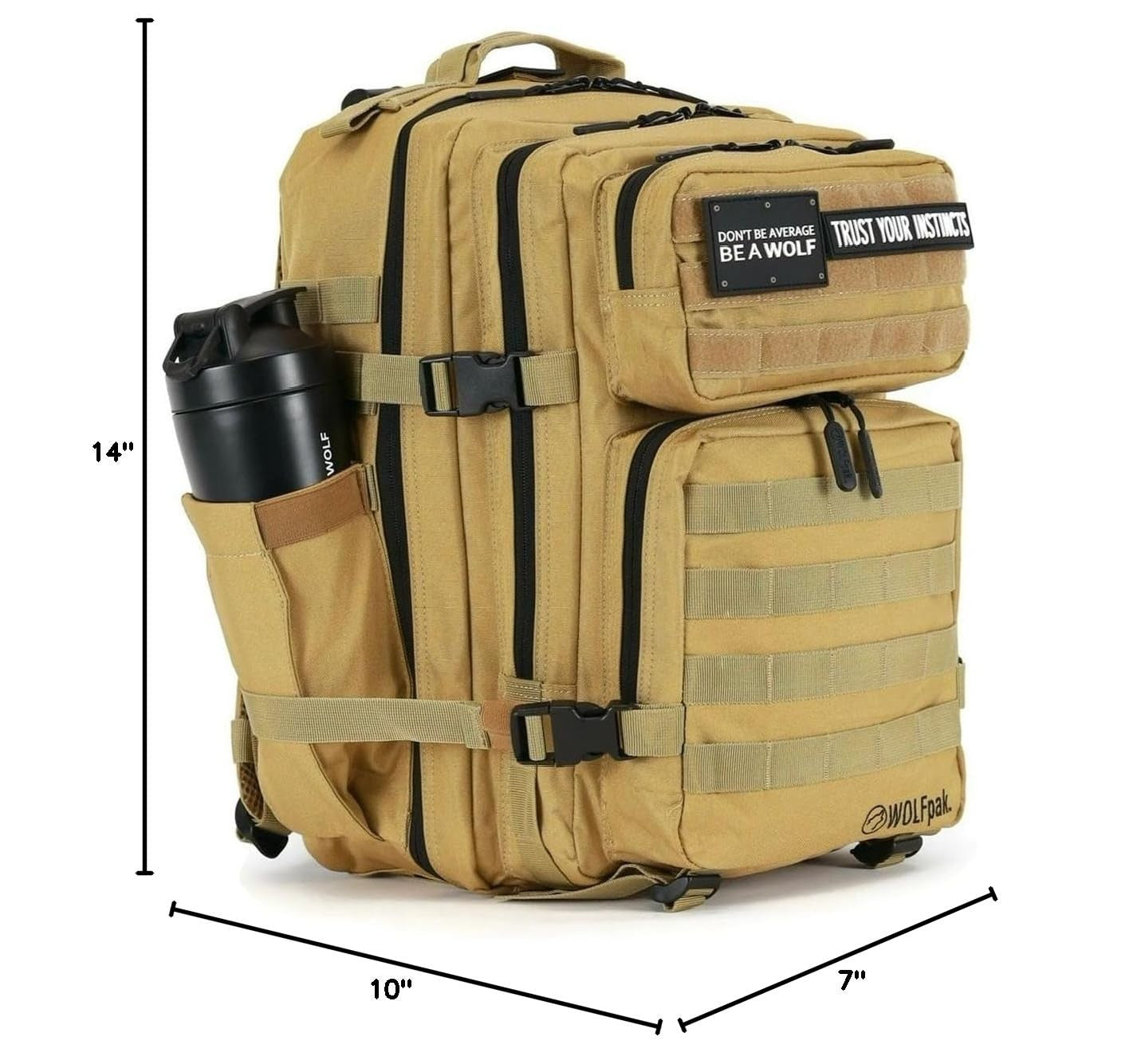 Durable 35L Waterproof Gym Backpack 1000D Oxford, MOLLE Webbing, Laptop Pocket12