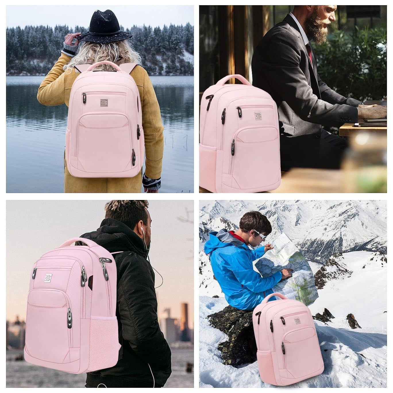 Slim Anti Theft Laptop Backpack for Business Travel & College Stylish & Durabl6