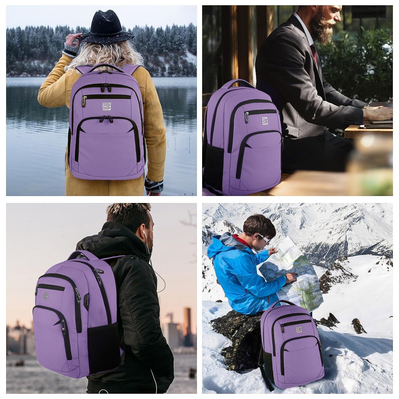 Slim Anti Theft Laptop Backpack for Business Travel & College Stylish & Functi6
