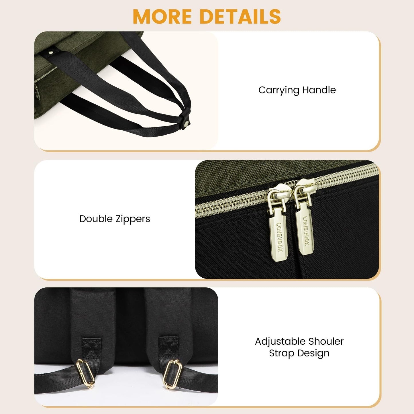 Stylish Diaper Bag Backpack & Tote with Insulated Pockets & Changing Pad6