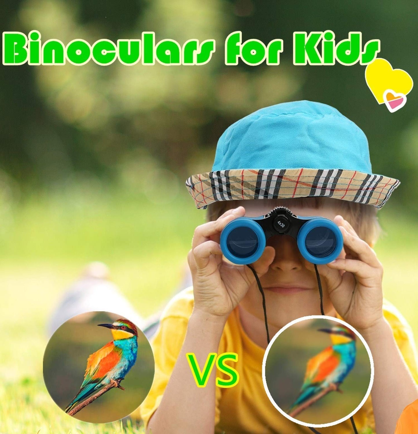 Kids Binoculars Set Shockproof Toy for Ages 3 12, Bird Watching, Hiking, Gifts5