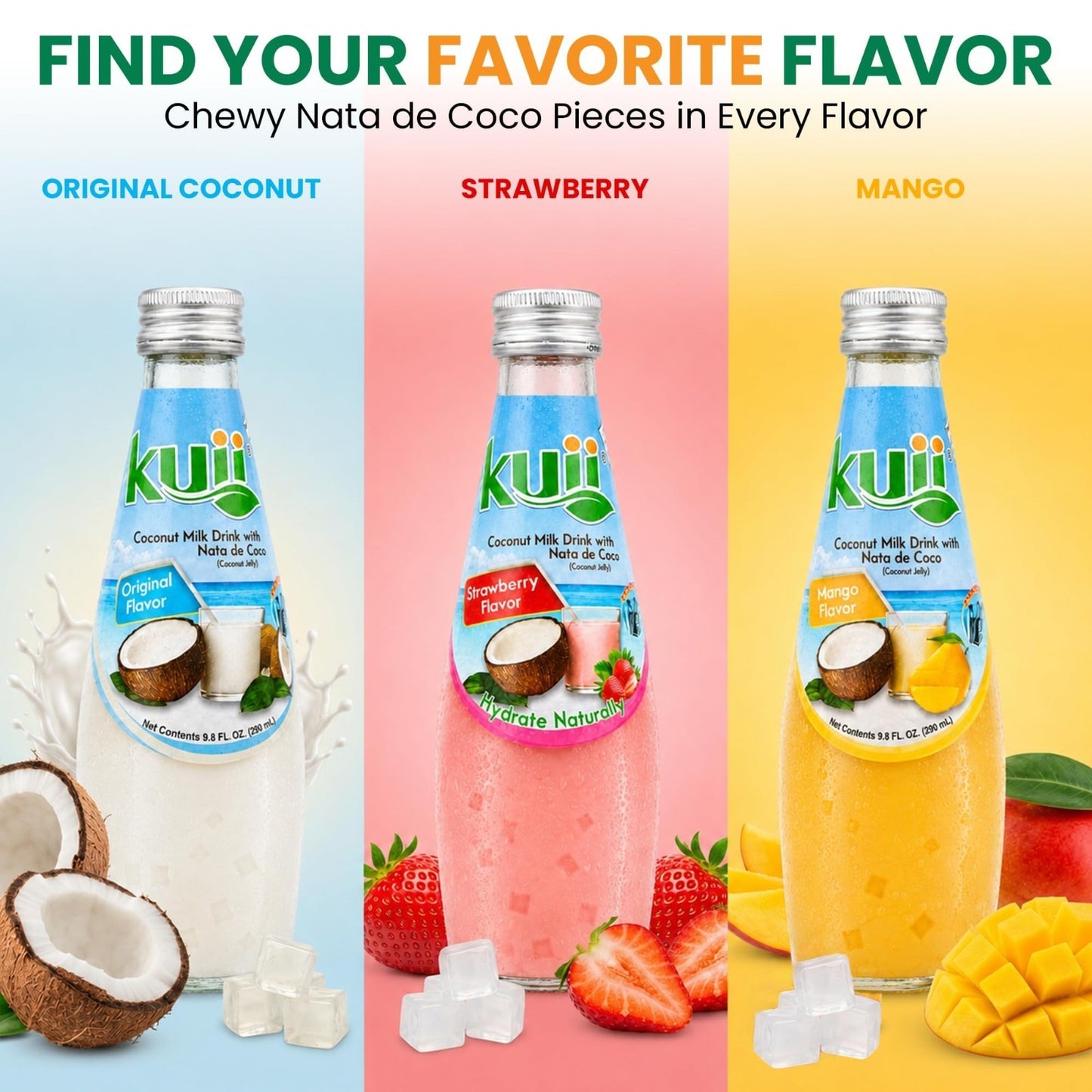 Mango Coconut Milk Drink with Nata de Coco & Bottle Opener - 12 Pack Refreshing4