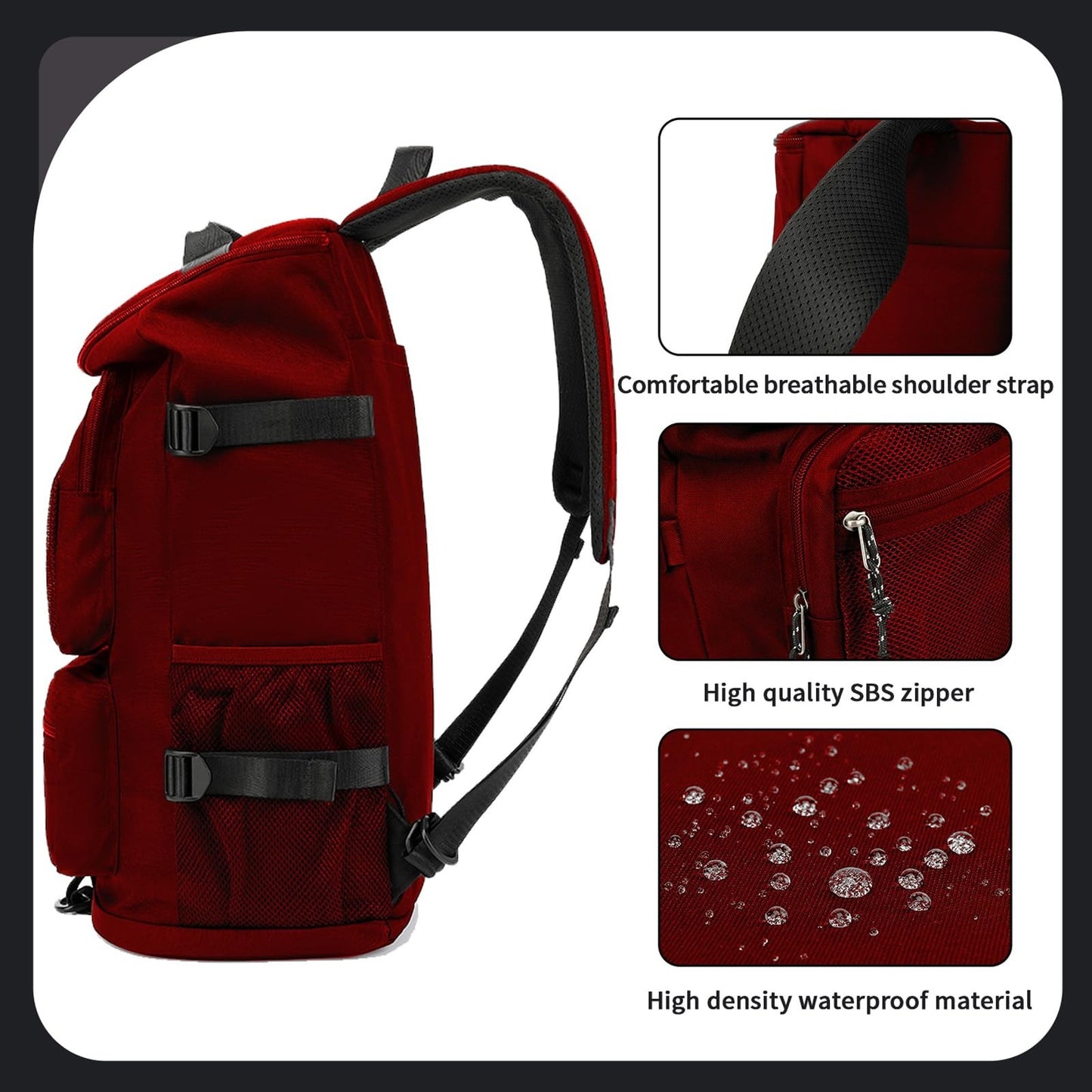 Waterproof Gym Duffel Backpack with Shoe Compartment, 4 Carry Methods, Sports &8
