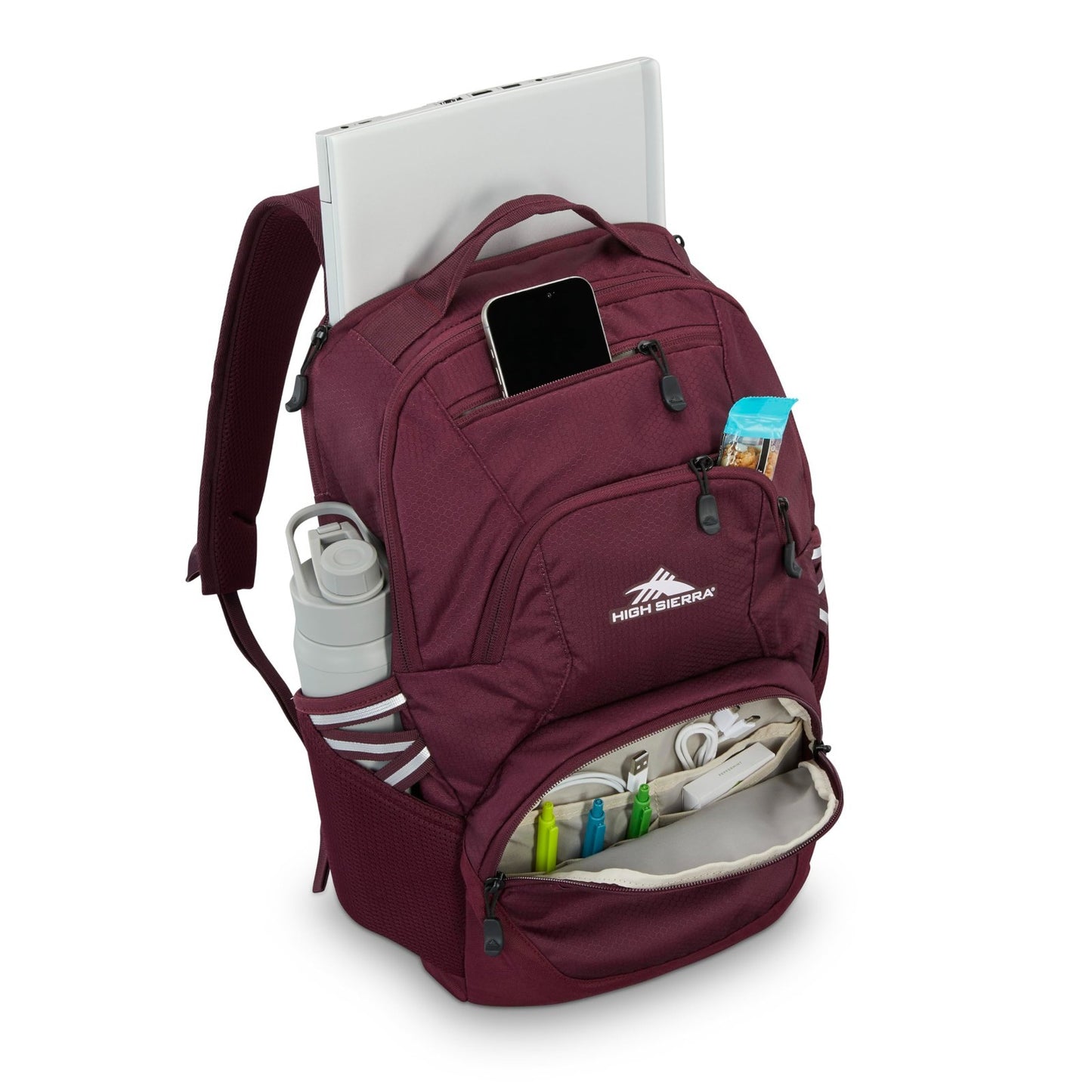 Travel Laptop Backpack with Drop Protection, Tablet Sleeve, Bookbag Maroon4