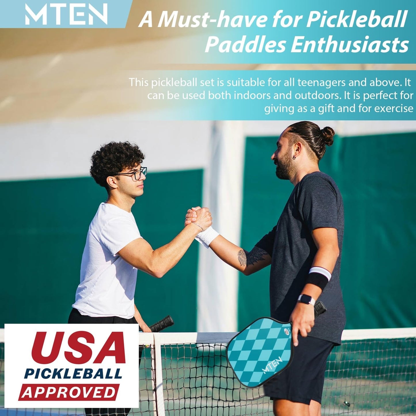 Pickleball Paddle Set of 2/4/1 - USAPA Approved, Lightweight Fiberglass Rackets6