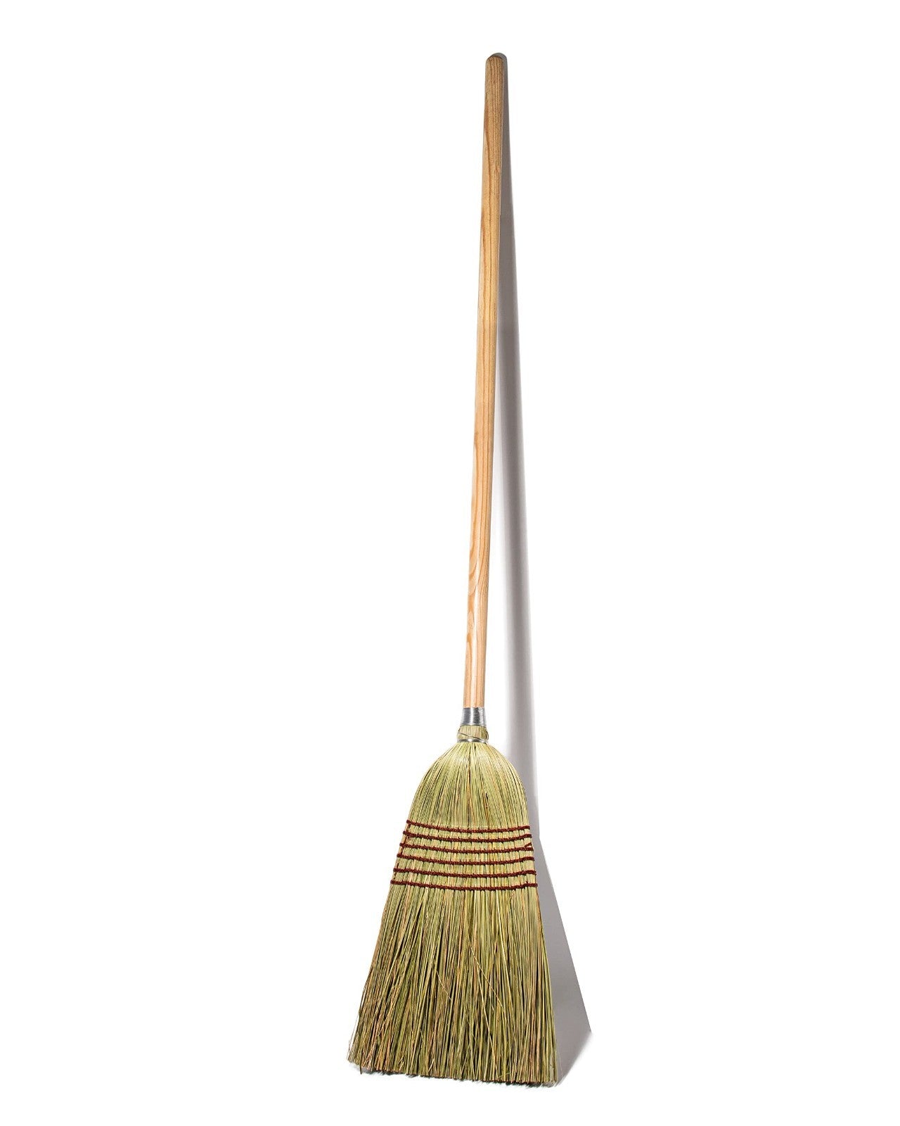 Heavy Duty Corn Broom with Wooden Handle for Indoor & Outdoor Cleaning - 1.256