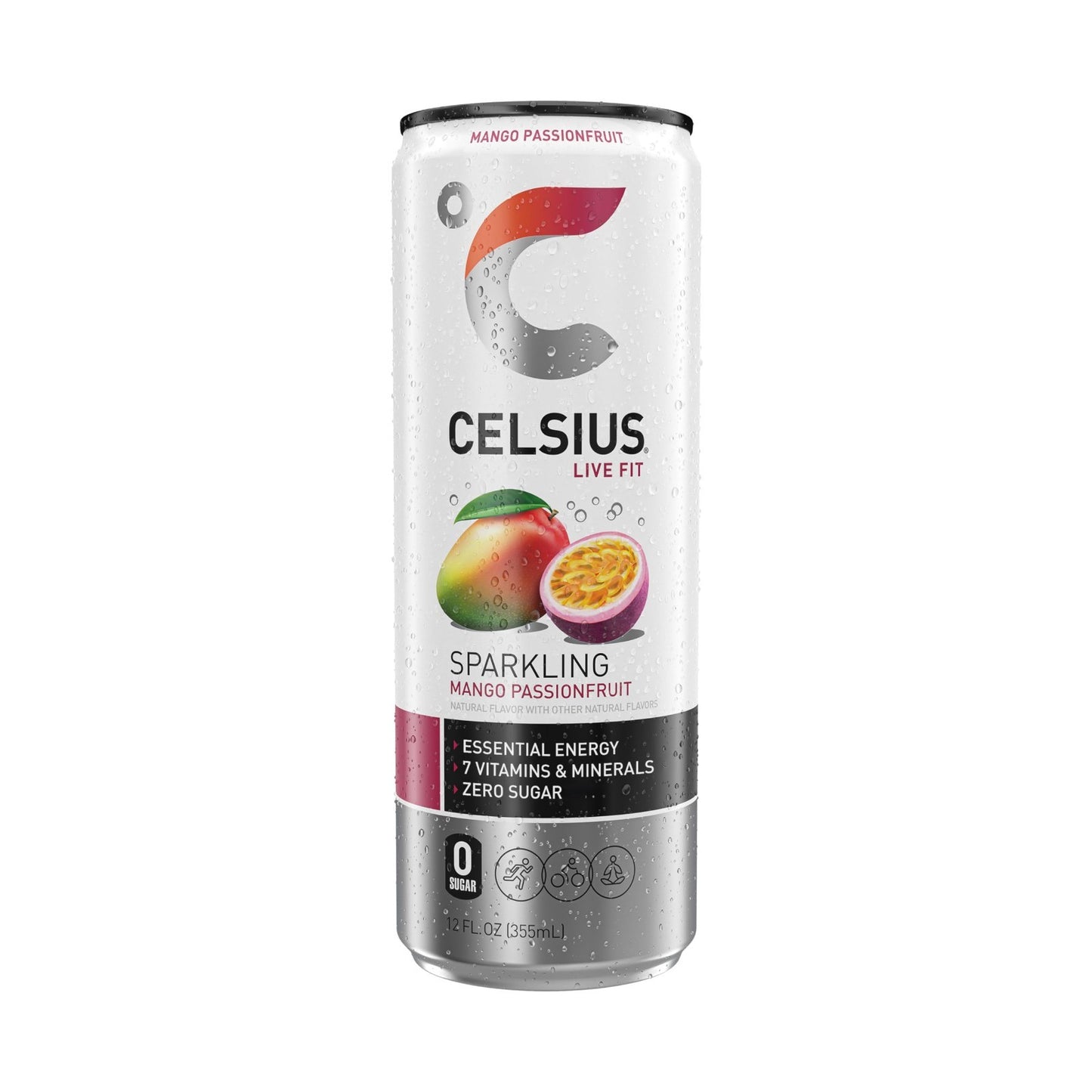 Sparkling Mango Passionfruit Energy Drink, Functional 12 Fl Oz, Pack of 12 Cans4
