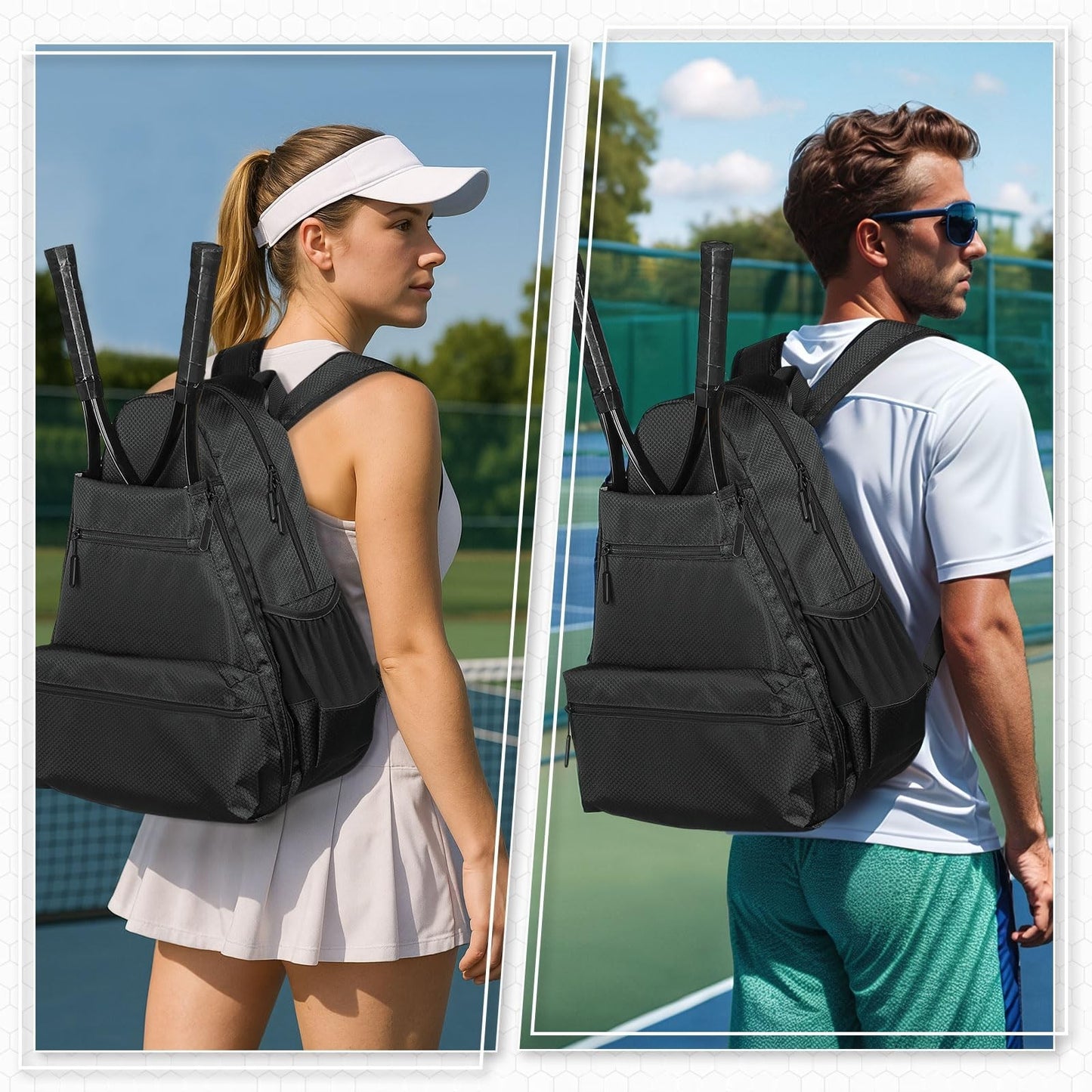 Optimized eBay Title: Waterproof Tennis Backpack with Shoe Compartment, Wet/Dr5