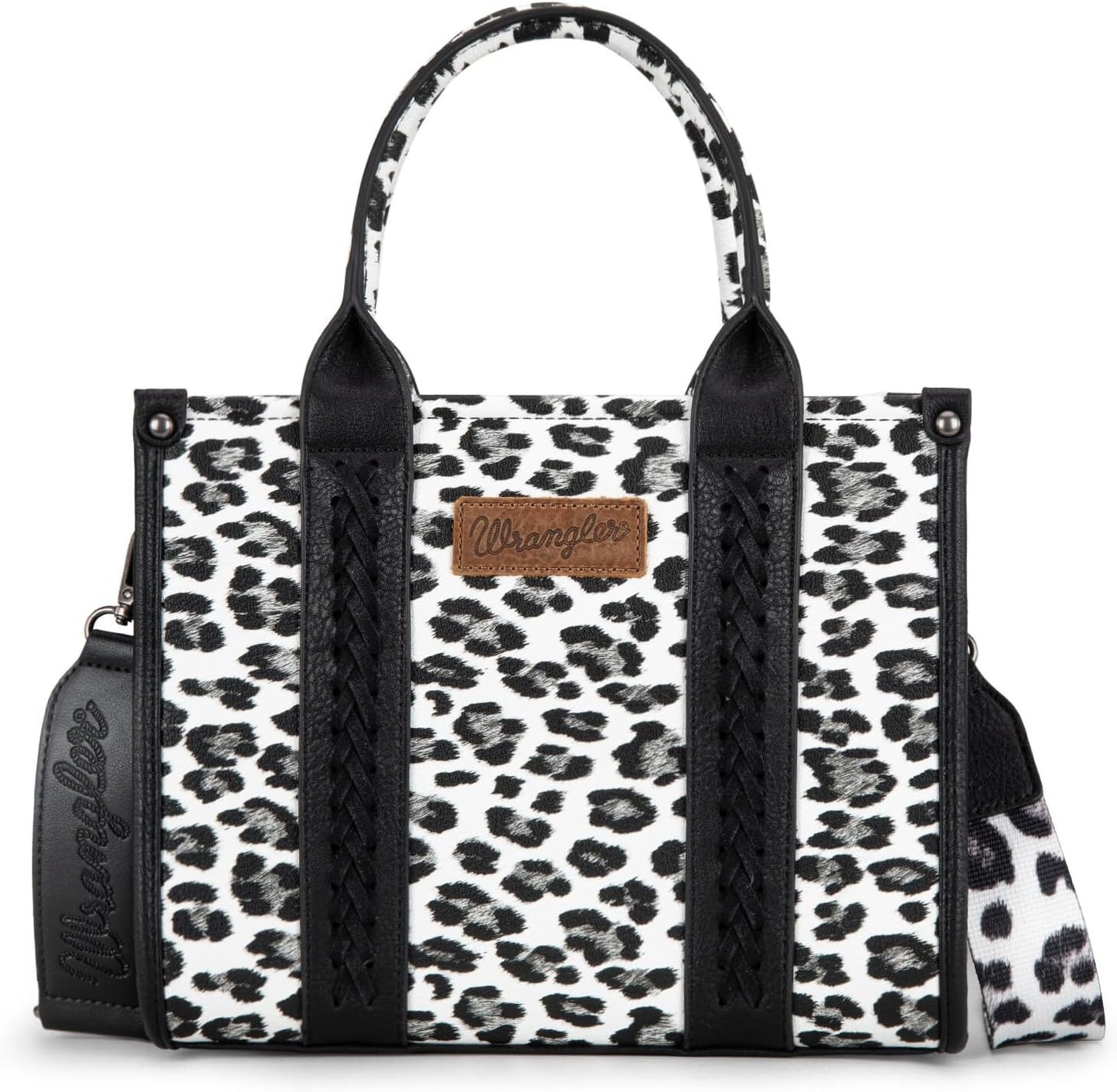 Women’s Cow Print Tote Bag Purse with Signature Strap