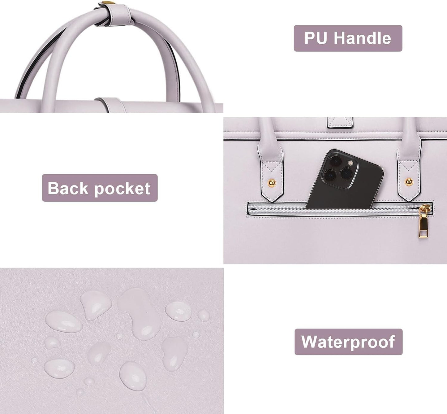 Women's PU Leather Laptop Bag Convertible Backpack Bowknot
