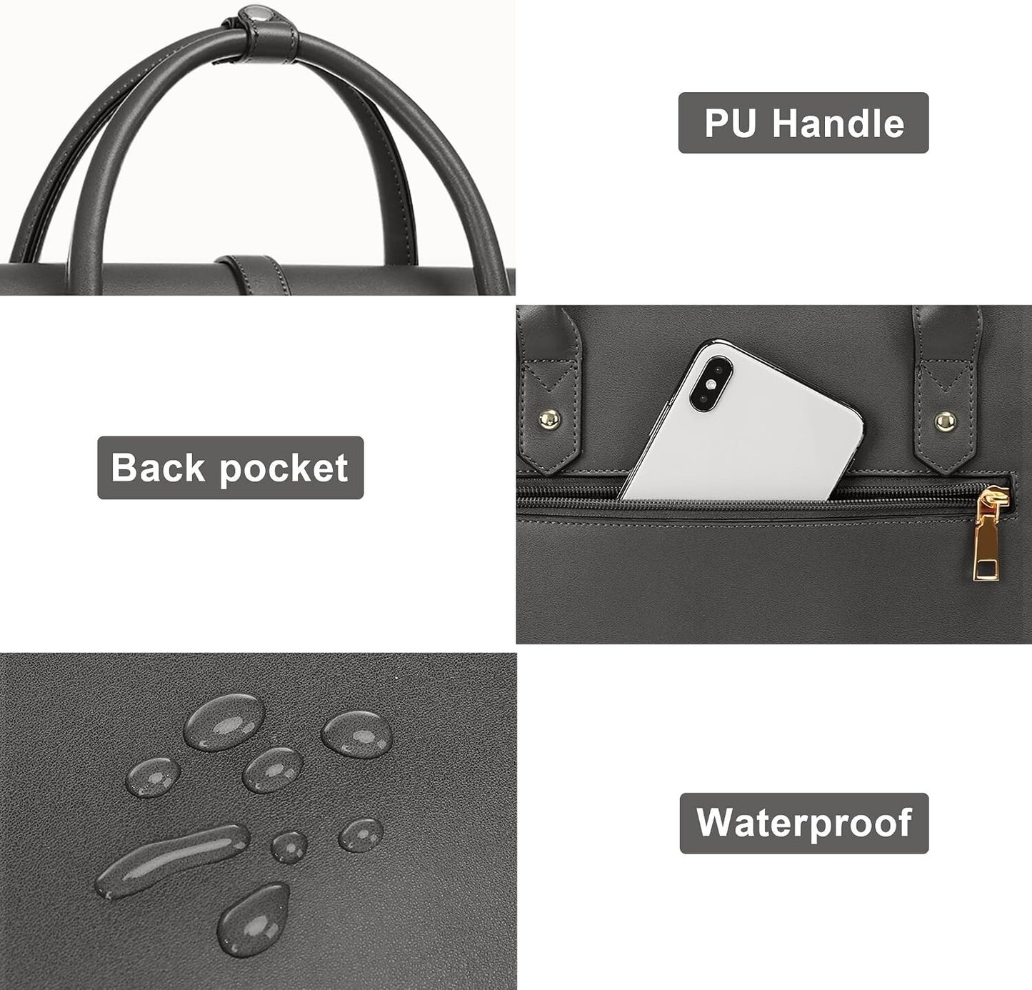 Women's PU Leather Laptop Bag Convertible Backpack Bowknot