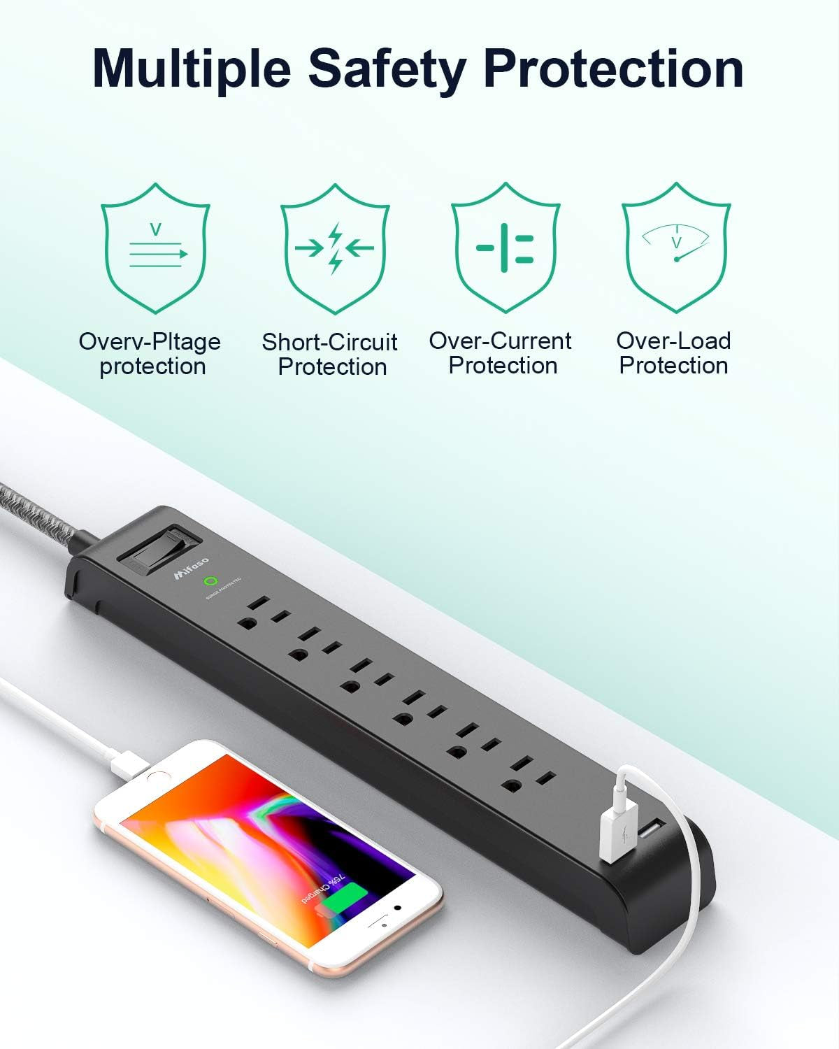 Two Power Strip Outlets