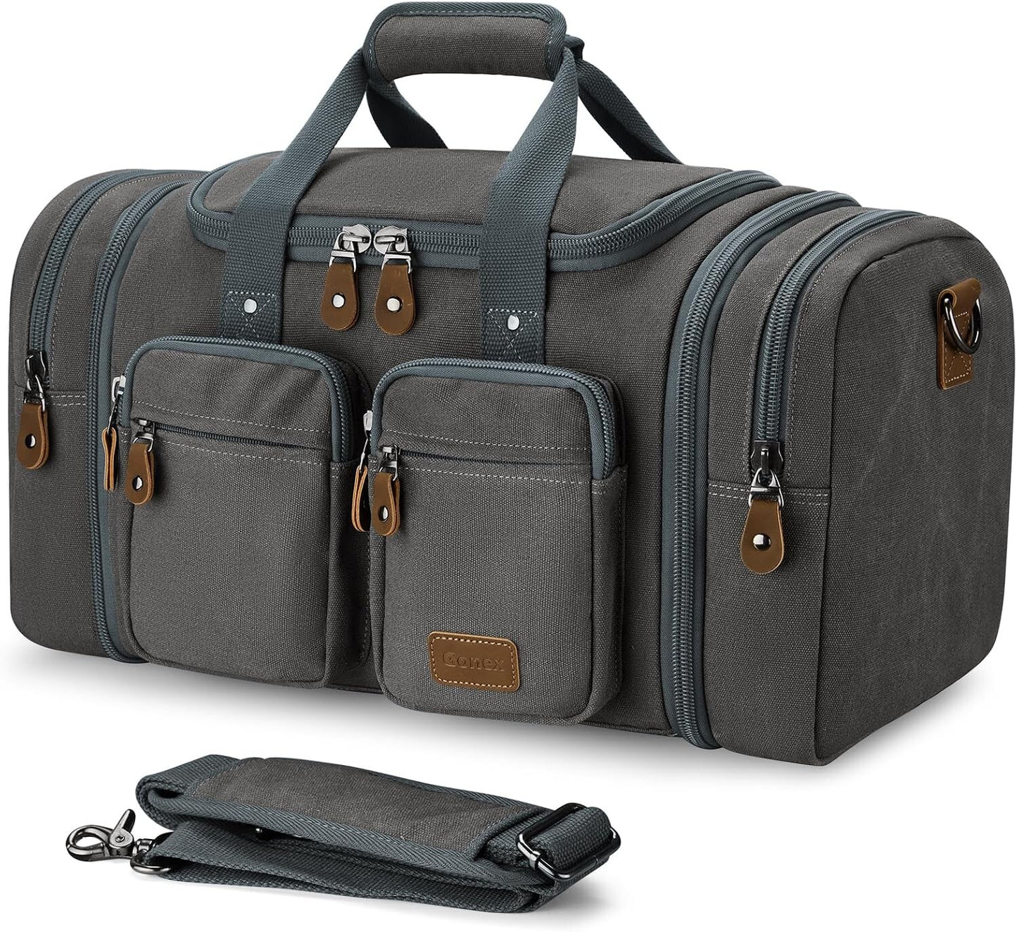 50L Expandable Duffle Bag Water Resistant Pocket Carry On