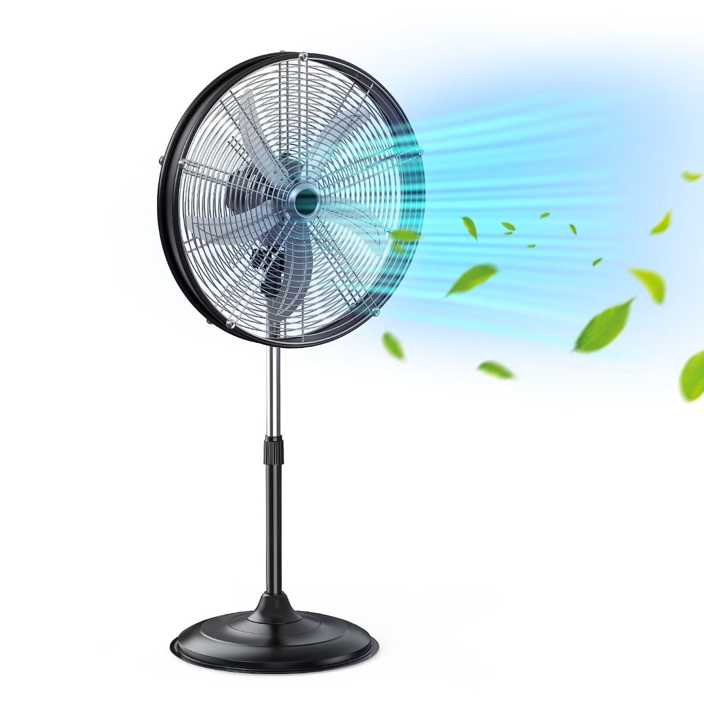 20in 5300CFM Industrial Pedestal Fan 3 Speed Commercial Warehouse Garage