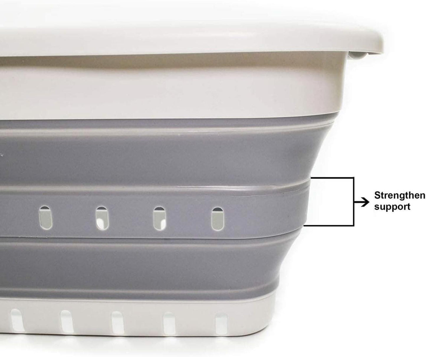 41L Collapsible Laundry Baskets 2-Pack Grey/Dark Grey Foldable Hamper