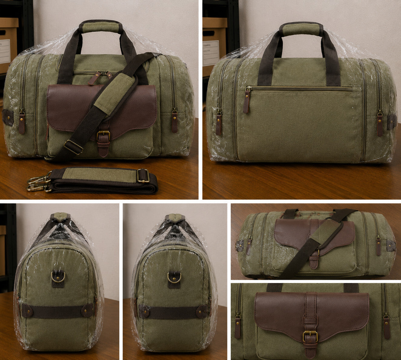 22L Lightweight Canvas Travel Duffle Bag Overnight Carry On