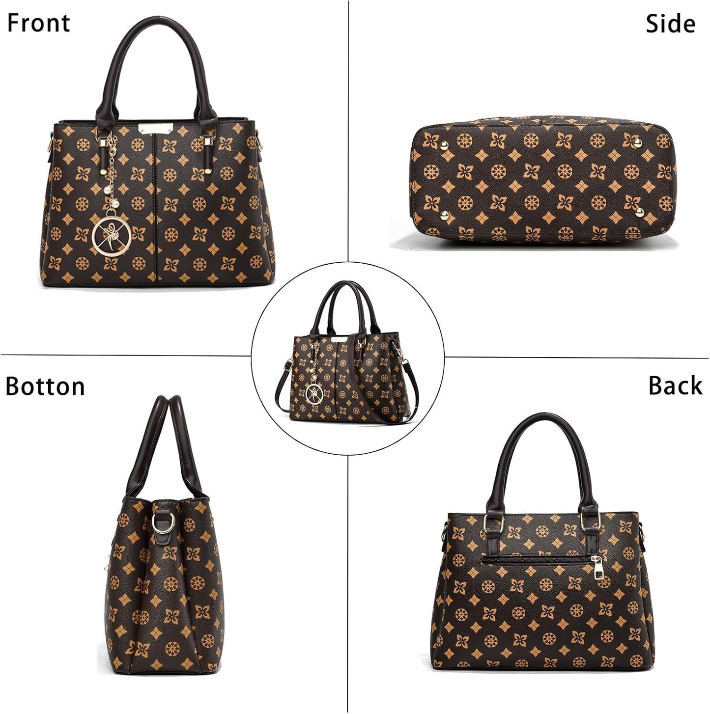 Women's Top Handle Satchel Shoulder Messenger Tote Handbag