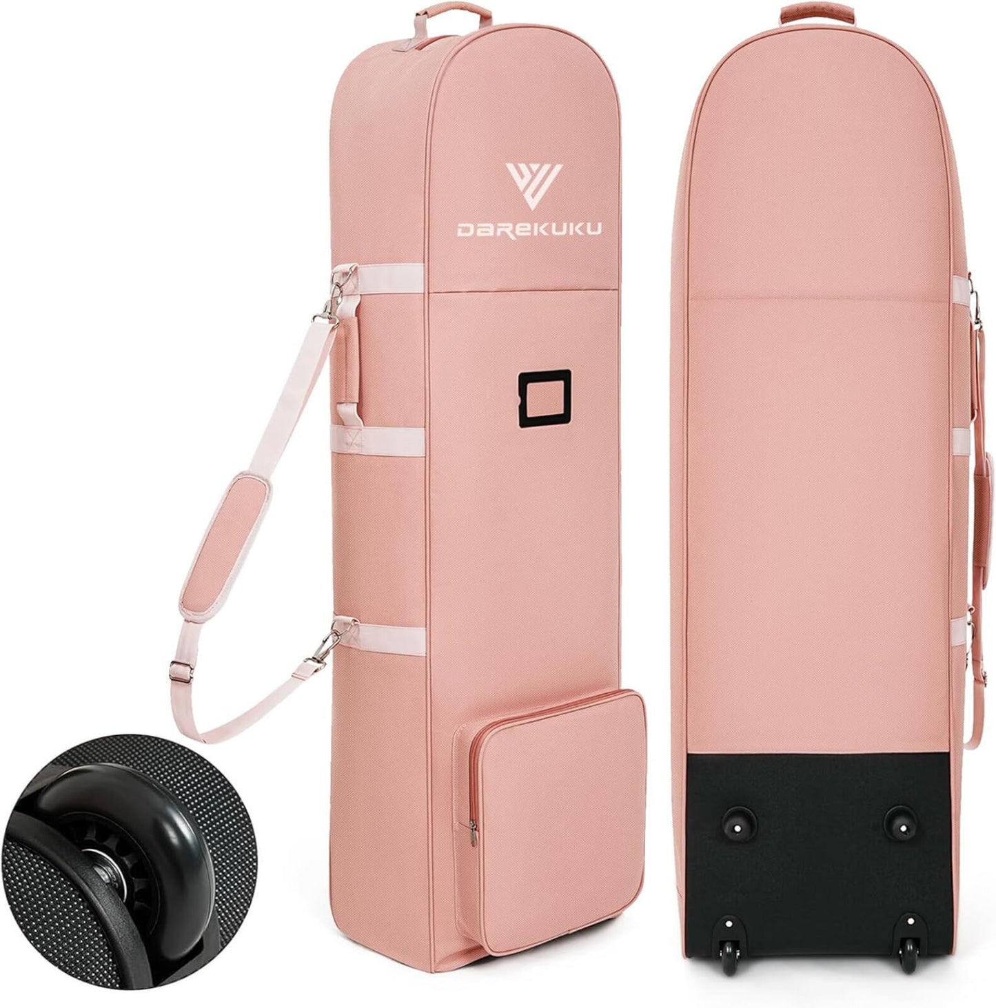 Golf Travel Bag Airline Soft-Foldable w Hard Top Adjustable Rod & Shoulder Strap