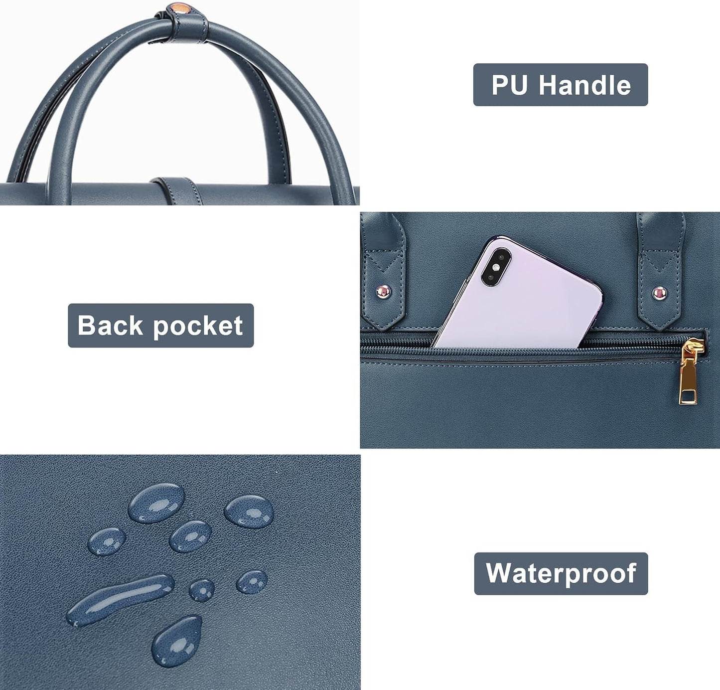 Women's PU Leather Laptop Bag Convertible Backpack Bowknot