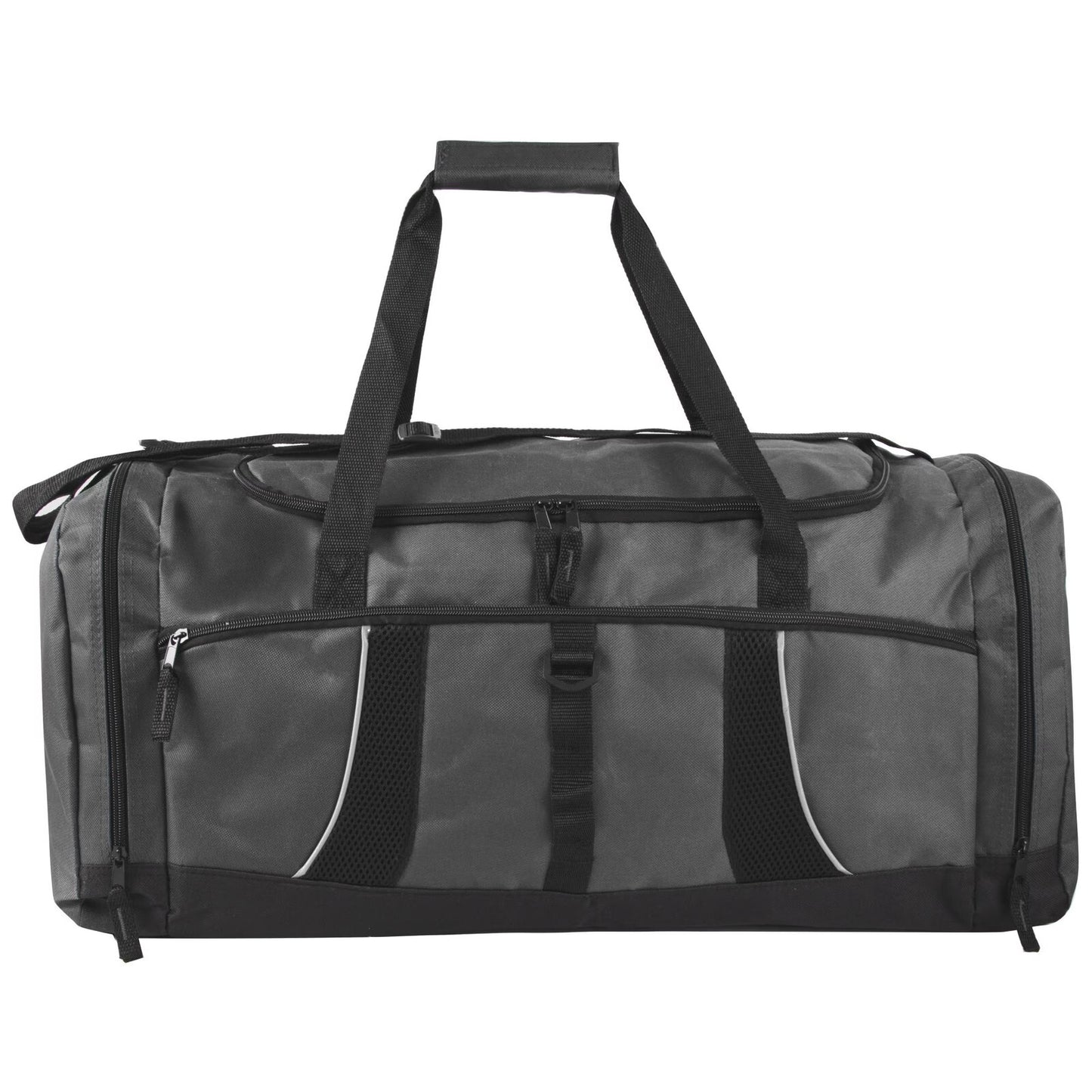 26 Inch 79L Duffel Bag Travel Gym Sports Shoulder Strap Gray