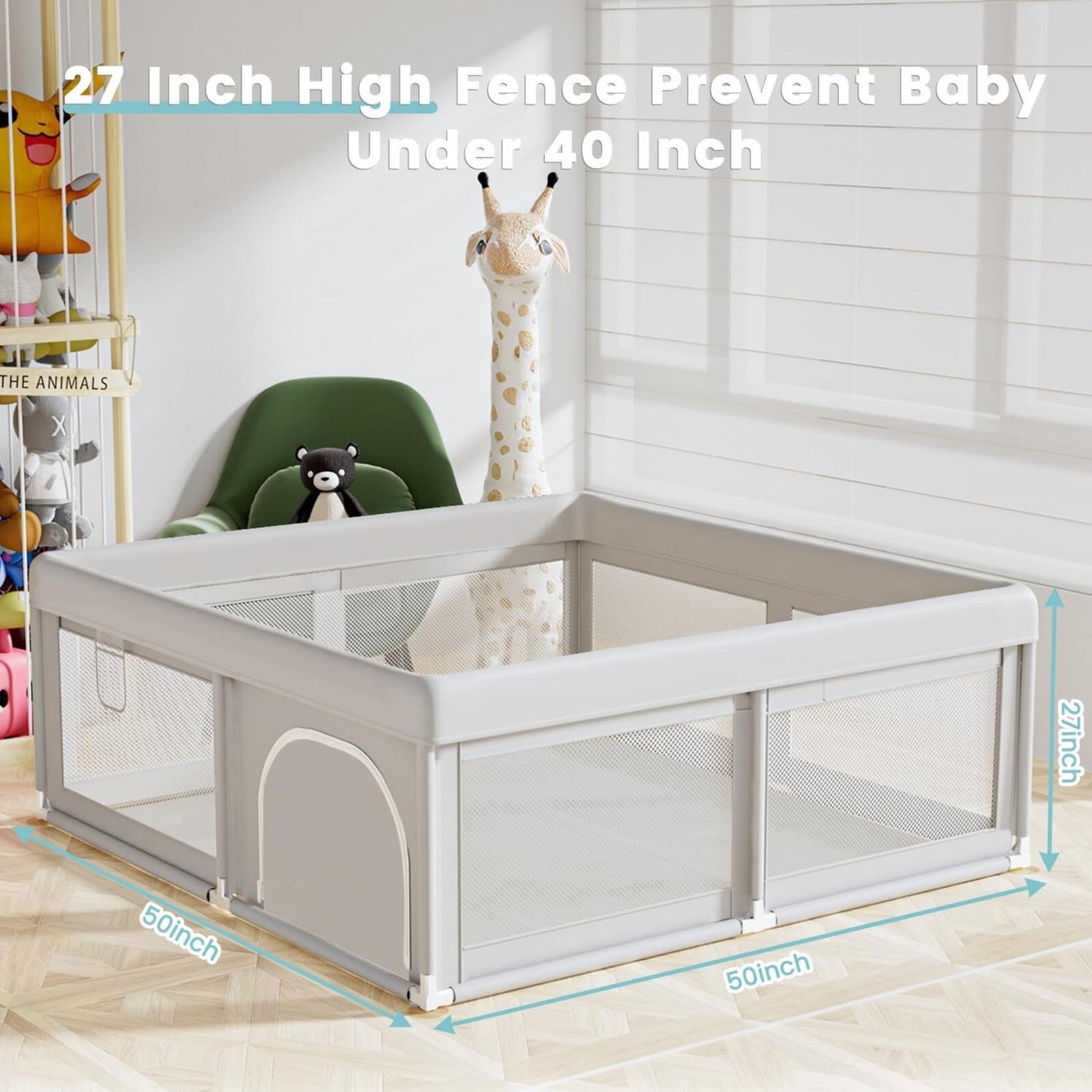 Baby Playpen 50X50 Inch, Play Pens for Babies and Toddlers Baby Fence Play Yards