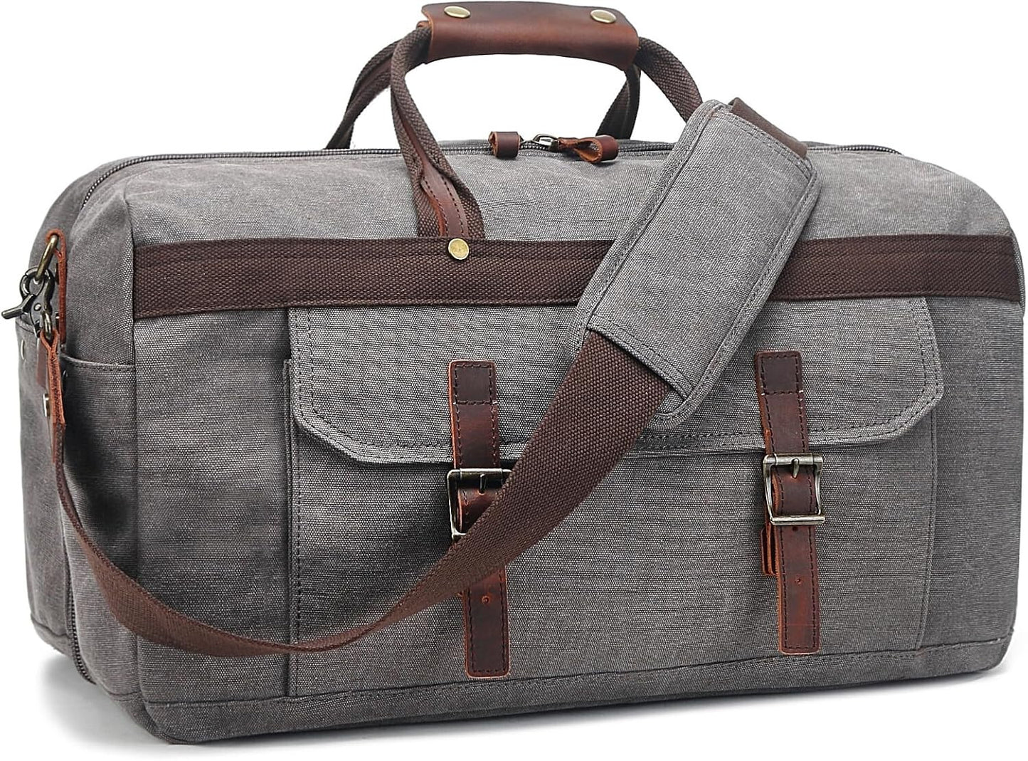Men's Women's Waterproof Leather Bag Overnight Weekender