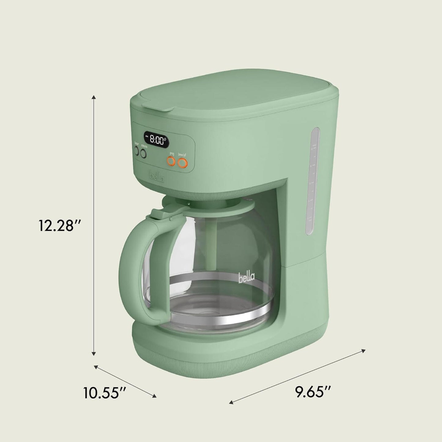 12 Cup Programmable Coffee Maker LCD Auto Shutoff 900W Seaglass