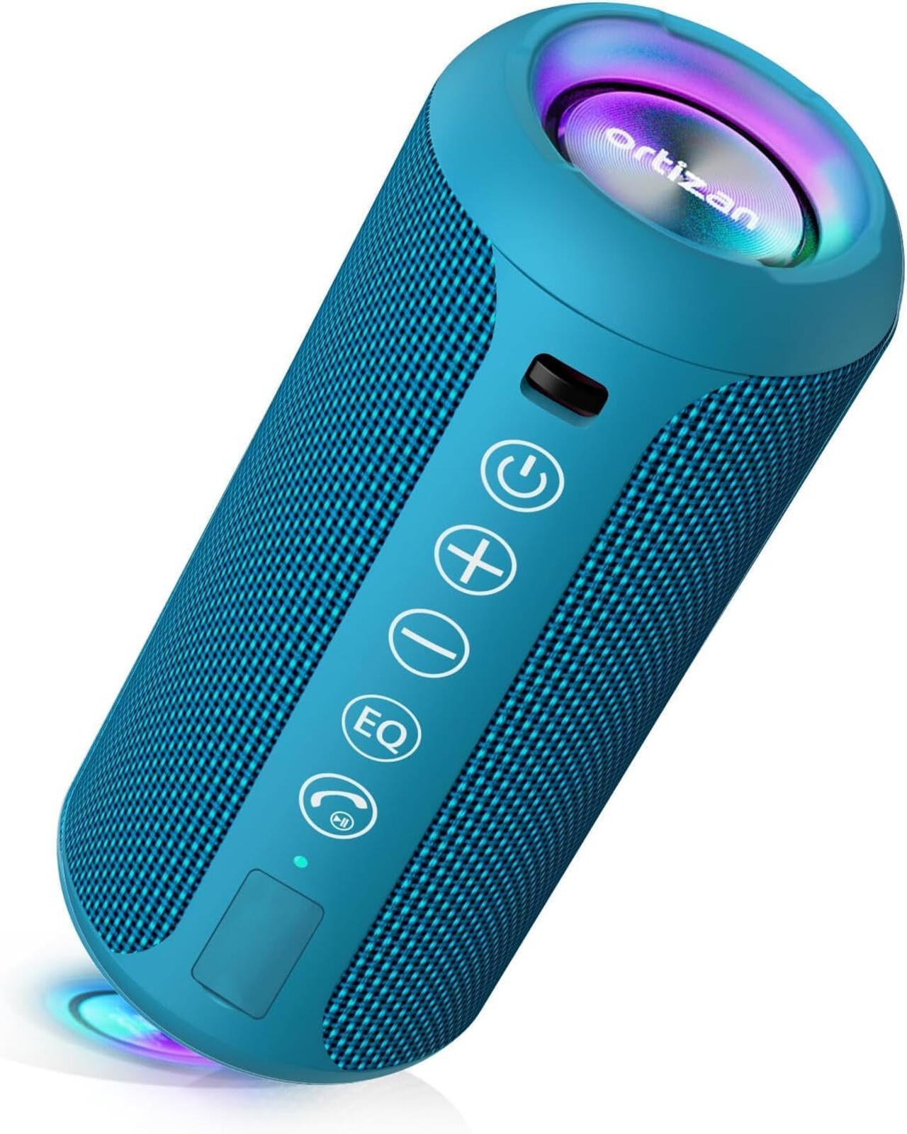 24W Bluetooth Speaker, IPX7 Waterproof, Deep Bass, RGB Lights, 30H Playtime