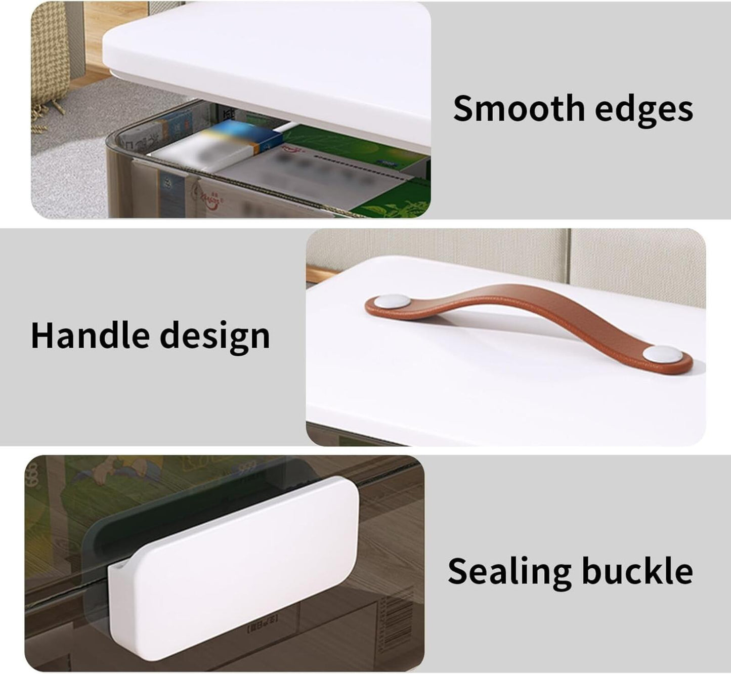 3-Tier Medicine Organizer - Portable Medicine Cabinet with Leather Handle, Empty