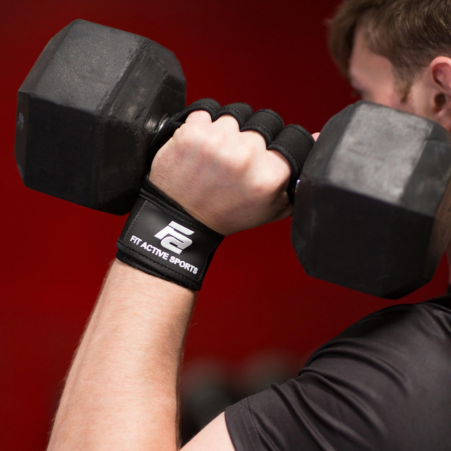 Fit Active Sports Weight Lifting Workout Gloves With Wrist Wrap For Gym Training