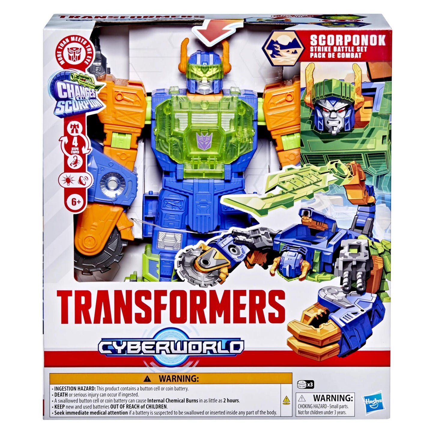 Toys CYBERWORLD Scorponok Strike Battle Converting Action Figure Playset, Stocki
