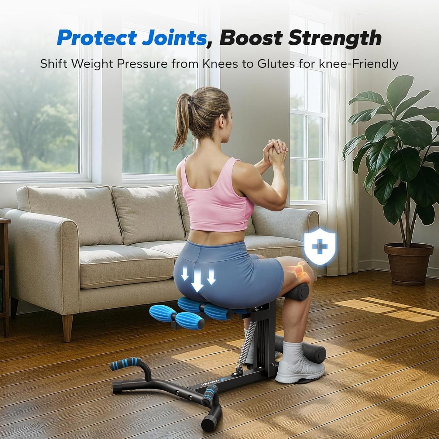 Deep Squat Machine for Women Adjustable Glutes Core Leg Home Gym