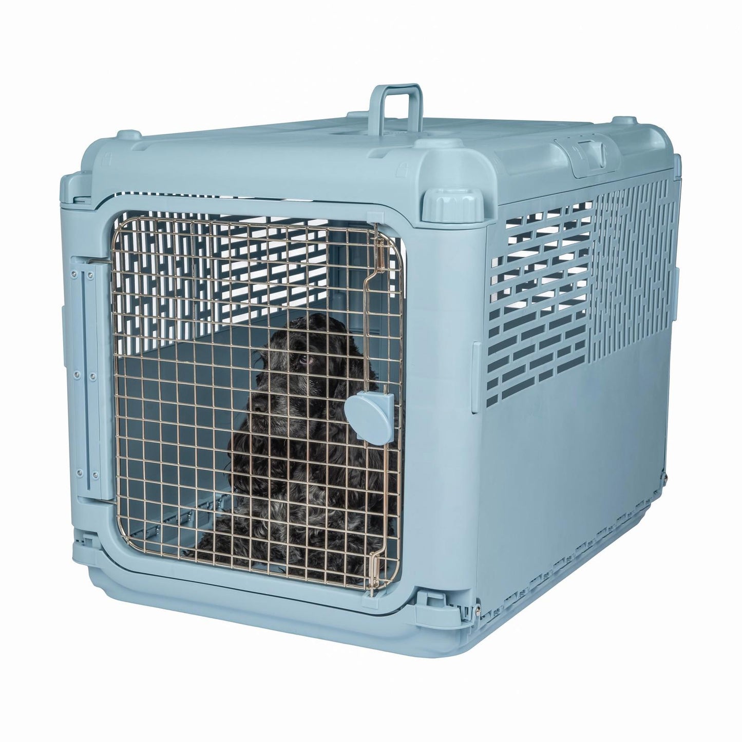 Sport Pet Designs, Dog Kennels, 30" Collapsible Plastic Pet Kennel/Crate, Blue,