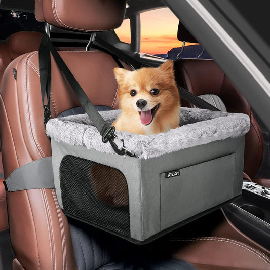 Deluxe Dog Booster Seat Small Pets up to 20lbs w/ Cushion & Storage Pockets