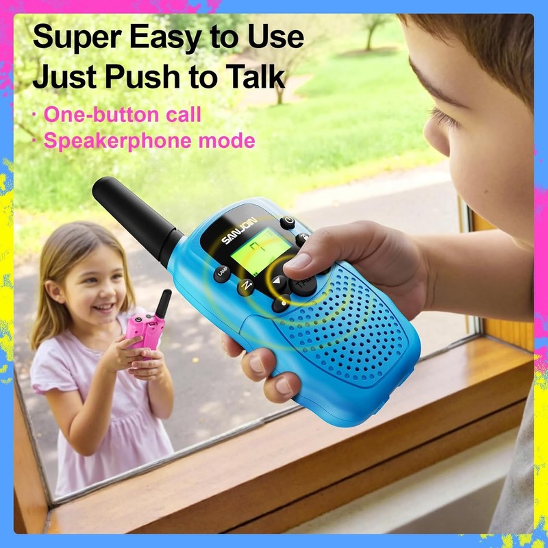 Walkie Talkies for Kids Toys Stocking Stuffers for Kid Boys Girls 4-6, 3 Miles R2