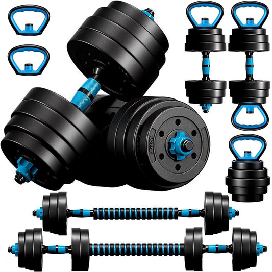 Mancuernas Ajustables, Mancuernas Portátiles 4 En 1 De 45 Lb, Kettlebells, Sopor