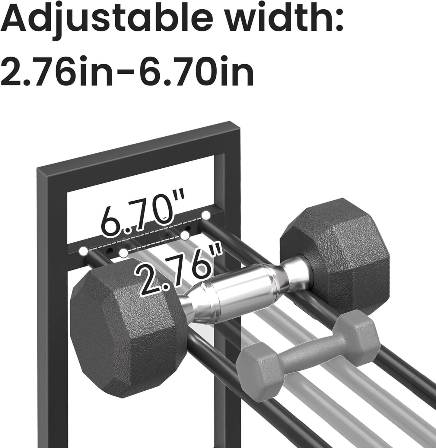 3-Tier Dumbbell Rack Weight Stand Only Home Gym Storage Up to 390Lb