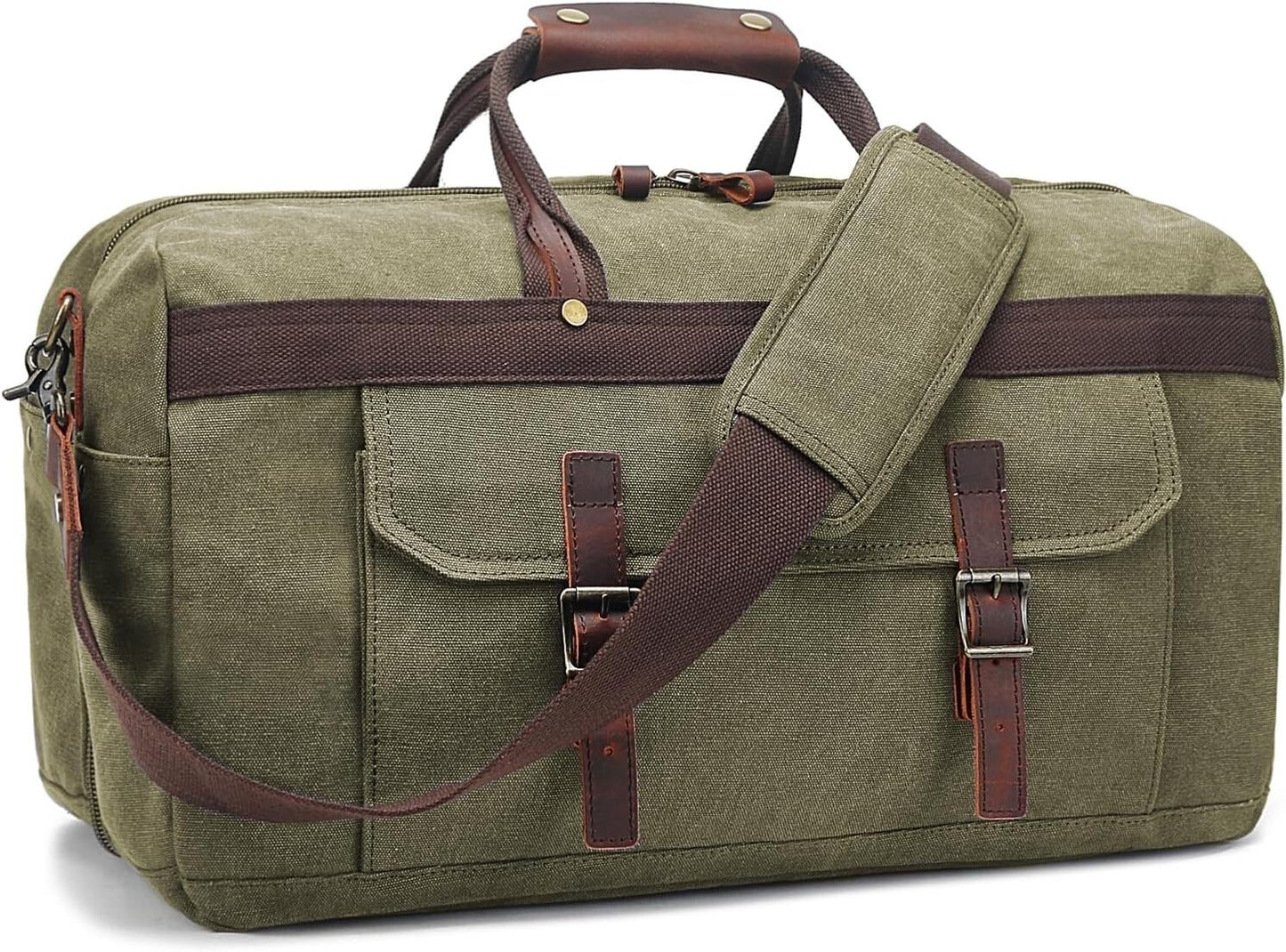 Men's Women's Waterproof Leather Bag Overnight Weekender
