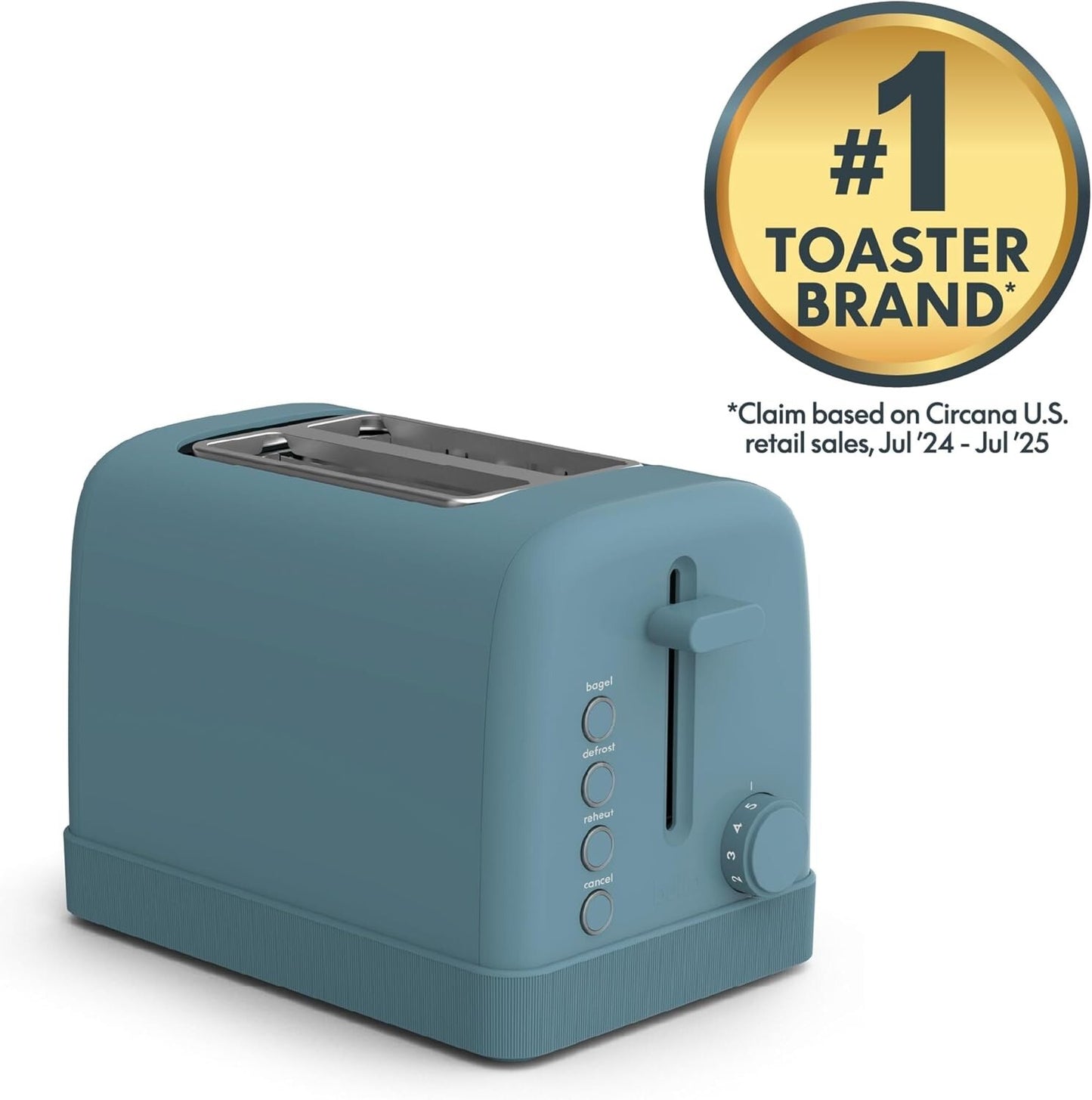 2 Slice Toaster 900W 6 Shade Bagel Crumb Tray Surf