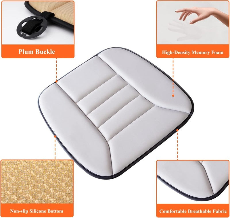 Car Seat Cushion 1.2" Memory Foam for Car & Office Chair – Gray3