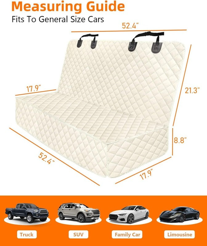 Waterproof Scratchproof Pet Bench Seat Cover, Nonslip Durable Washable Beige4