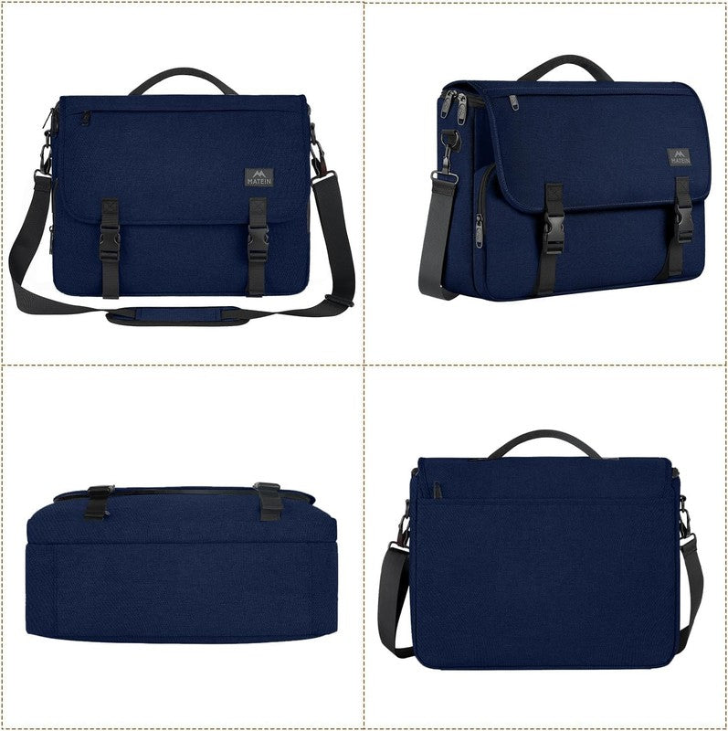 Messenger Bag Men 15.6 Inch Laptop Water Resistant Crossbody Satchel Blue6