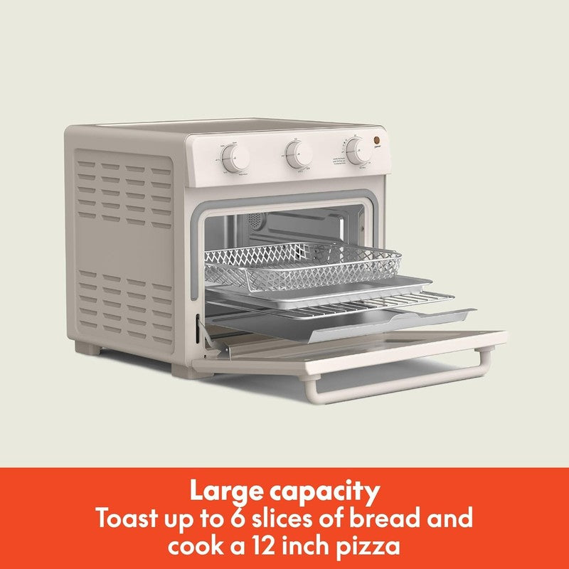 Air Fry Toaster Oven 1700W 7 Presets Dishwasher Safe Trays Oatmilk1